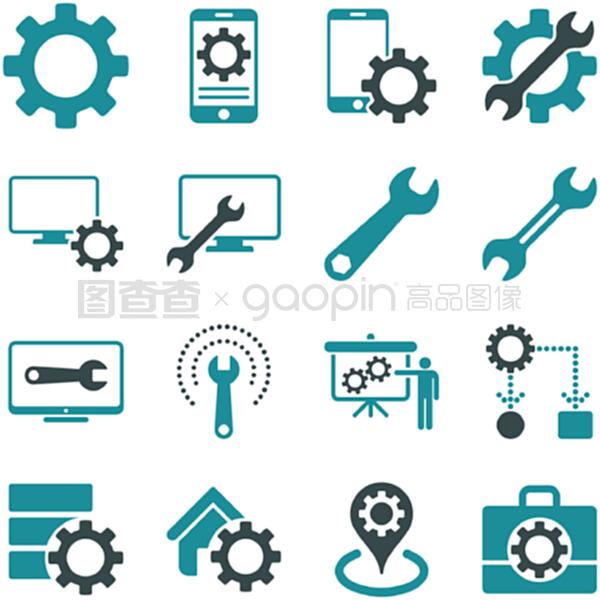 選項(xiàng)和服務(wù)工具圖標(biāo)集